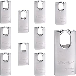 Master Lock Ten (10) High Security Pro Series Padlocks w/ 20 Keys, 7045NKA-10 w/BumpStop Technology
