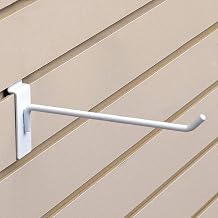 8" White Slatwall Hooks
