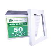Southern Champion Tray 24253 Paperboard White Window Bakery Box Top (Bottom Sold Separately) – 26-1/2" Length x 18-5/8" Width x 3" Height (Case of 50)