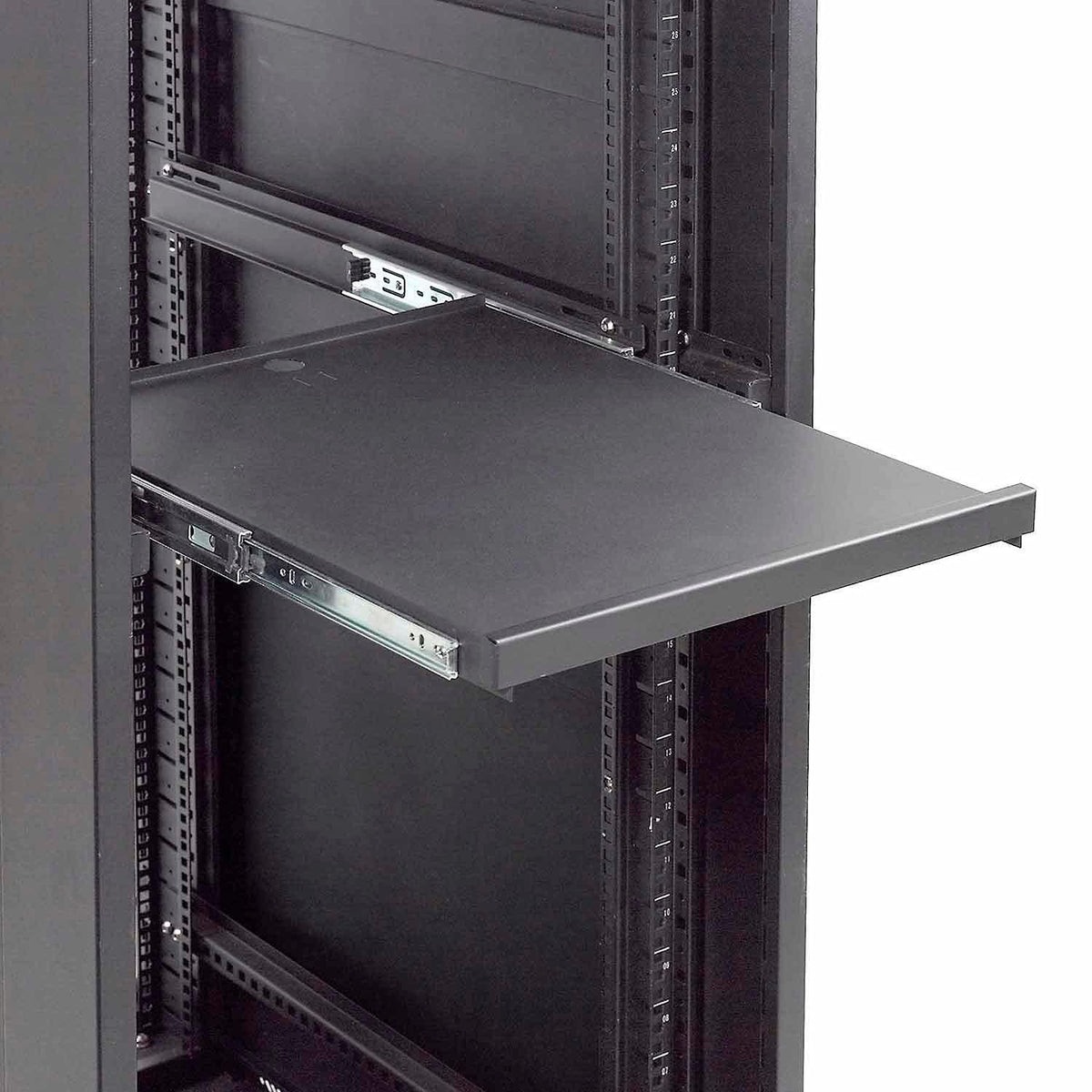 Slide-Out Shelf by Global Industrial – 21"L x 16.25"W x 3"H, Alloy Steel, Black, Model 239196
