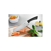 Santoku Knife Senso by GEFU – Santokumesser, steel, Black / Silver, Model 13890