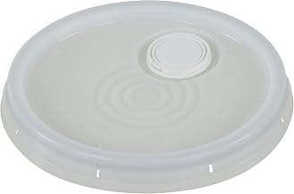 Vestil LID-54-PWST High Density Polyethylene 3-1/2, 5 and 6 Gallon Spout Top with Tear Tab White