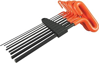 Dynamic Tools 8 Piece 9" Long T-Handle SAE Hex Key Set, 5/64" - 3/8"