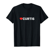 Love Curtis - Heart T-Shirt by Curtis-Themed – Black, Model WWS5BF129VS