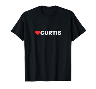 Love Curtis - Heart T-Shirt by Curtis-Themed – Black, Model WWS5BF129VS