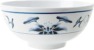 G.E.T. Enterprises M-768-B-EC White 9 oz. Melamine Bowls Melamine, Water Lily (Pack of 4)