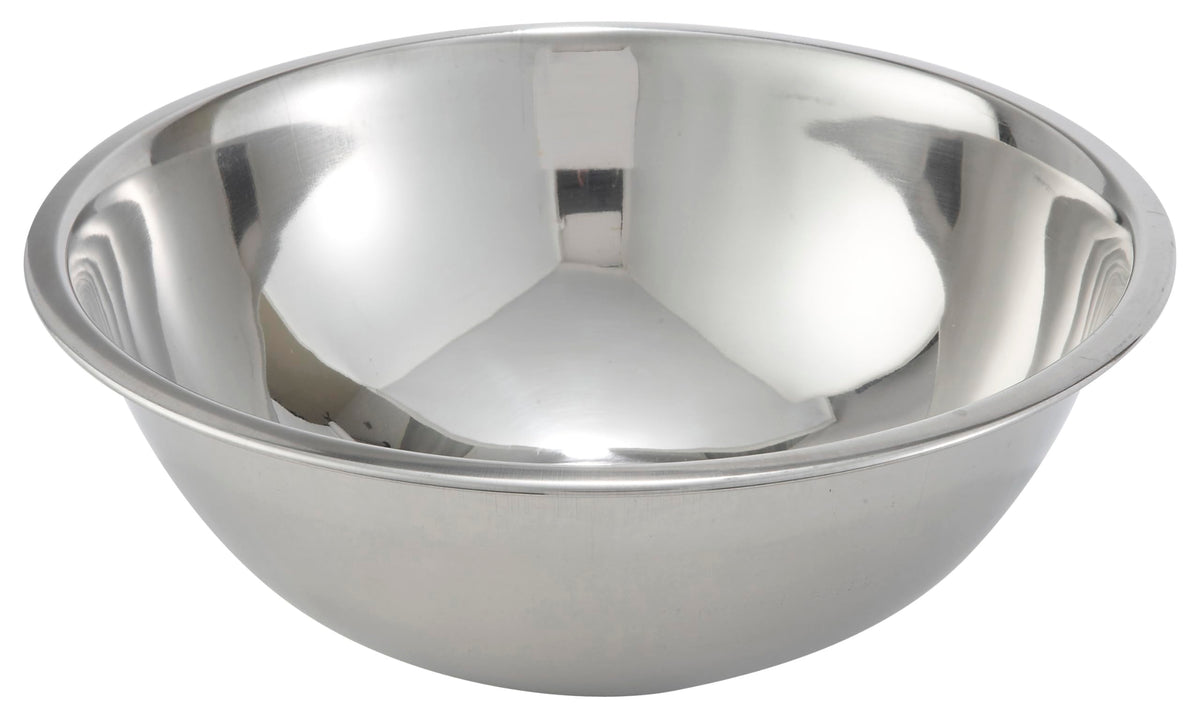 Silver 5 qt Stainless Steel Mixing Bowl by Winco – 5 Quart, Stainless Steel, Silver, Model MXBT-500Q