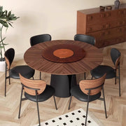 Coffee Table Solid Wood Round Dining Table and Chairs Living Room Retro Home Small Household Mesa para Centro De Sala(135x135x75cm) by DIEYPOL – 135x135x75cm, A, Model 7814