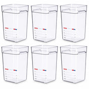 Polycarbonate Square Food Container by Araven – 4.09 cubic_feet, Polycarbonate (PC), Clear, Pack of 6, Model 91906