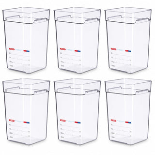 Polycarbonate Square Food Container by Araven – 4.09 cubic_feet, Polycarbonate (PC), Clear, Pack of 6, Model 91906