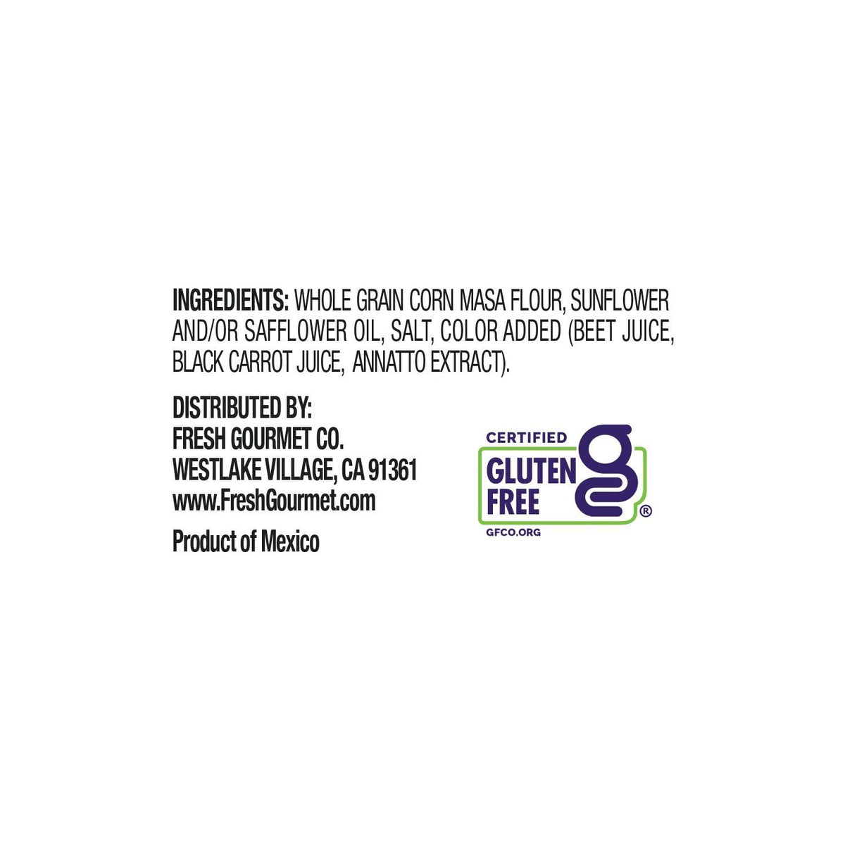 Tri-Color Tortilla Strips by Fresh Gourmet – 3.5 Ounce (Pack of 9), Tri-color, Pack of 9, Model 17508