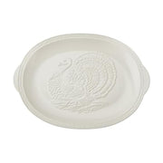 Mikasa Italian Countryside Stoneware Turkey Platter, 18 Inch, Cream
