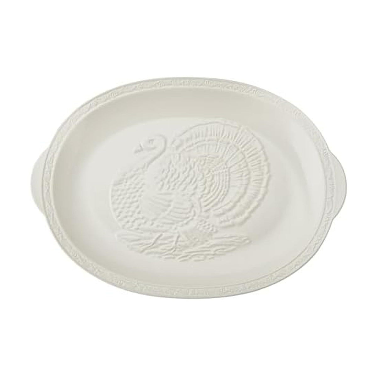 Mikasa Italian Countryside Stoneware Turkey Platter, 18 Inch, Cream