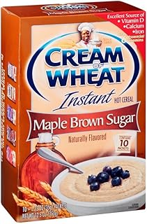 Cream of Wheat Maple Brown Sugar 10 pk Instant Hot Cereal 12.5 oz (Pack of 12)