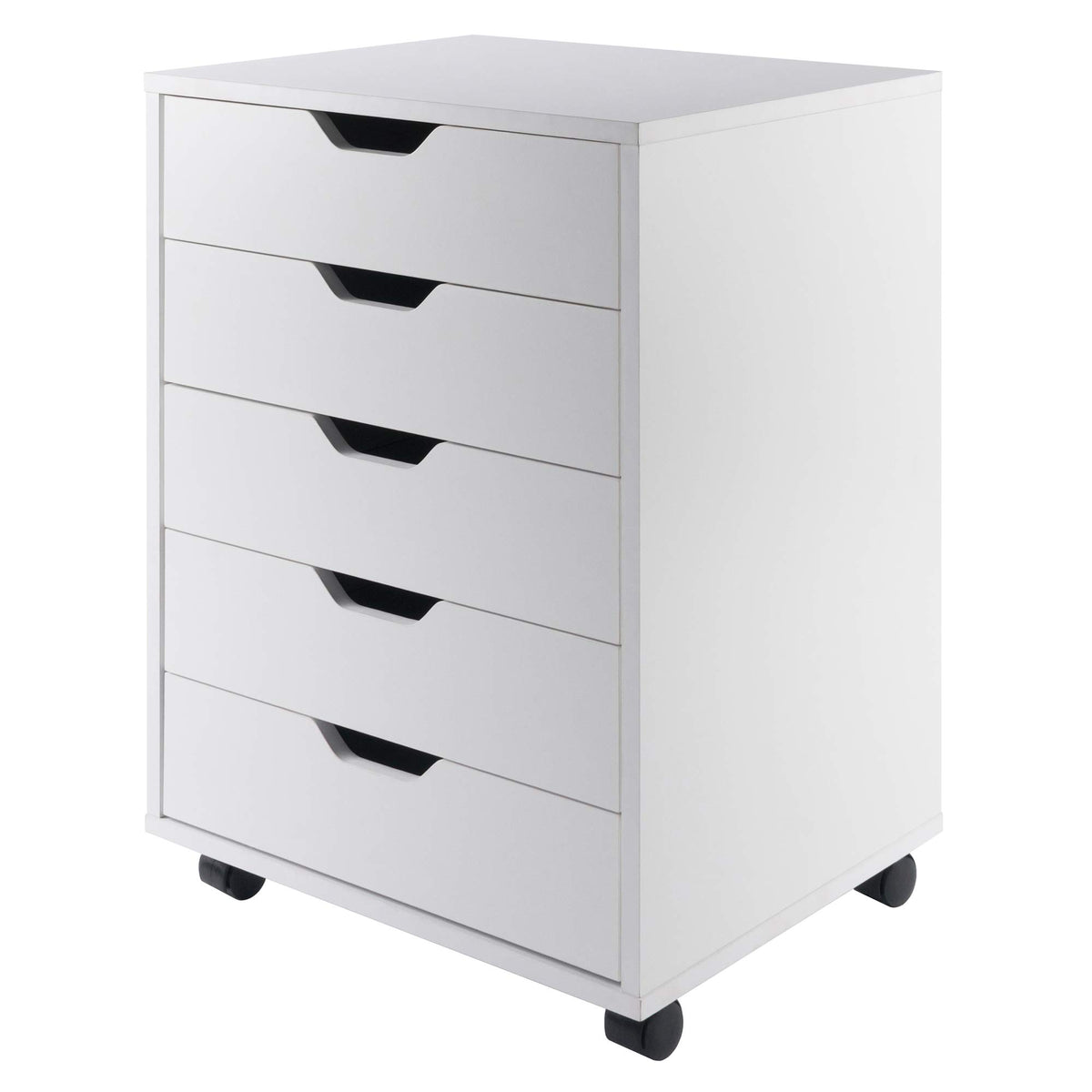 Winsome White / 1 Door, 17 Drawers / Transitional Storage Cabinets