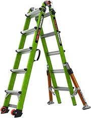 Little Giant Ladder Systems Conquest 2.0 All-Terrain, M22, 22ft, Multi-Position Ladder with Adjustable Outriggers, Fiberglass, Type 1A, 300 lbs Weight Rating, (17102-001) | Non-Conductive Fiberglass, Adjustable Outriggers, All-Terrain, 300 lbs. Load Capacity, Type IA Extra Heavy Duty