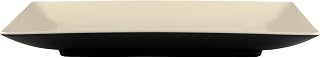 Elite Global Solutions JW1382T-ES Rectangular Two-Tone Plate, 13" x 8" x 1" h., Melamine, Ebony Outside, Sand Inside (Pack of 6)