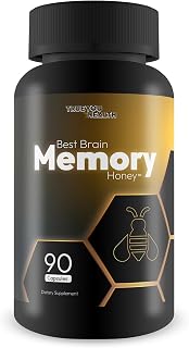 Best Brain Memory Honey - Our Best Honey Based Memory Supplement - Vitamin D Memory and Brain Supplements - Brain Smart Pills - Alpha Brain Booster Supplement for Focus, Memory, Clarity, & Energy