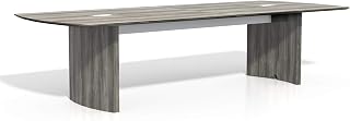 Safco Medina Modern Office Conference Meeting Room Table, 10', Gray Steel