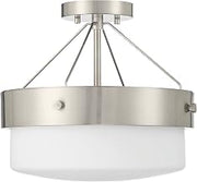 Craftmade Oak Street 2 Light Convertible Semi Flush Brushed Polished Nickel