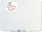 MasterVision GL110101 Magnetic Glass Dry Erase Board, Opaque White, 60 x 48