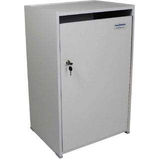 Executive Shred Console by HSM – 20 inches (W) x 36 inches (H) x 15.75 inches (D), Composite Board, Grey, Model HSM1070070150