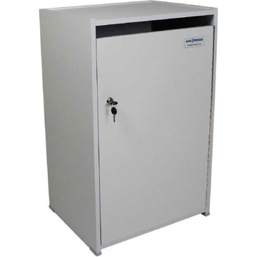 Executive Shred Console by HSM – 20 inches (W) x 36 inches (H) x 15.75 inches (D), Composite Board, Grey, Model HSM1070070150