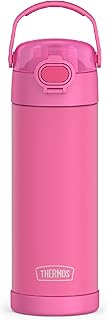 THERMOS FUNTAINER Water Bottle with Spout, 16oz, Neon Pink