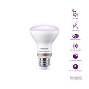 Smart Wi-Fi Connected LED 45-Watt R20 Light Bulb 4-Pack by PHILIPS – Plastic, Multicolor + Tunable White, Pack of 4, Model 567123
