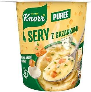 Knorr Purée 4 Sery z Grzankami, Four Cheese Instant Mashed Potatoes with Croutons, 50g/1.75oz (2-Pack)