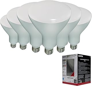 Satco S9634 11.5W BR40 LED Bulb, 2700K Warm White, 940 Lumens, 103 Beam Angle, Dimmable, E26 Medium Base, 6 Pack
