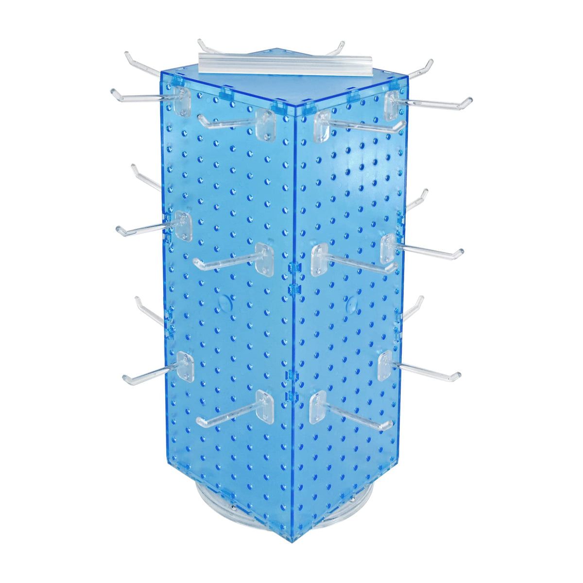 Azar Displays Pegboard + Hooks / Blue / 8 inches (W) x 8 inches (D) x 20 inches (H) Display Racks