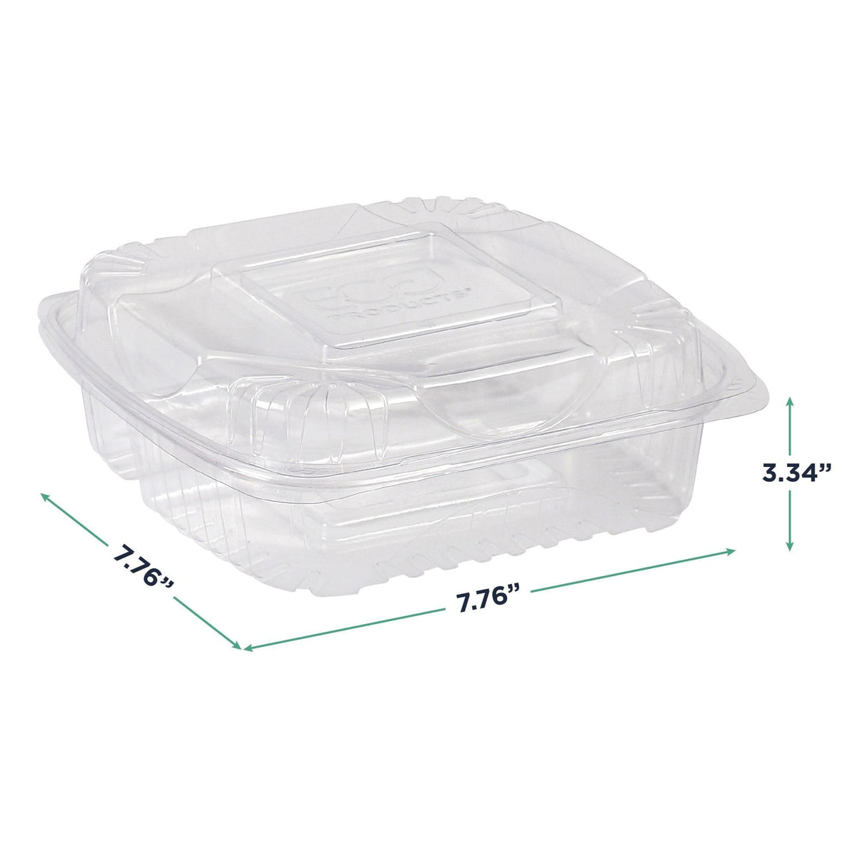 ECO PRODUCTS 8" 3 Compartment / Clear / Green Products Cups
