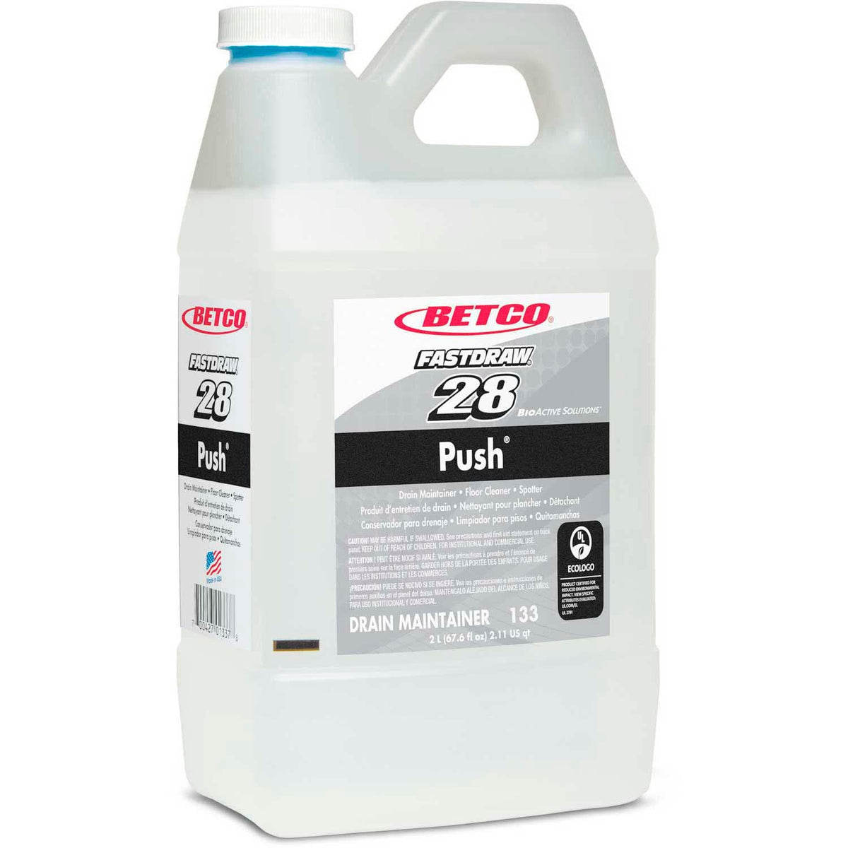BET13347 - Bioactive Solutions Push Cleaner by Betco – 4 Count (Pack of 1), Milky White