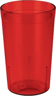 Winco Pebbled Tumblers, 8-Ounce, Red