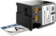 Industrial Pre-sized Safety Labels for DYMO XTL Label Makers, Black on White with Blue Header, 2"x4", 1 Roll (1868715)