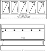 78" 240V Electric Sealed Well Hot Food Table