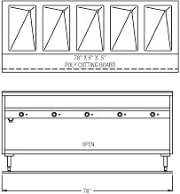 78" 240V Electric Sealed Well Hot Food Table