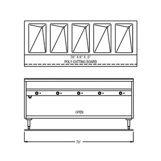 78" 240V Electric Sealed Well Hot Food Table by Randell – Model 3615-240