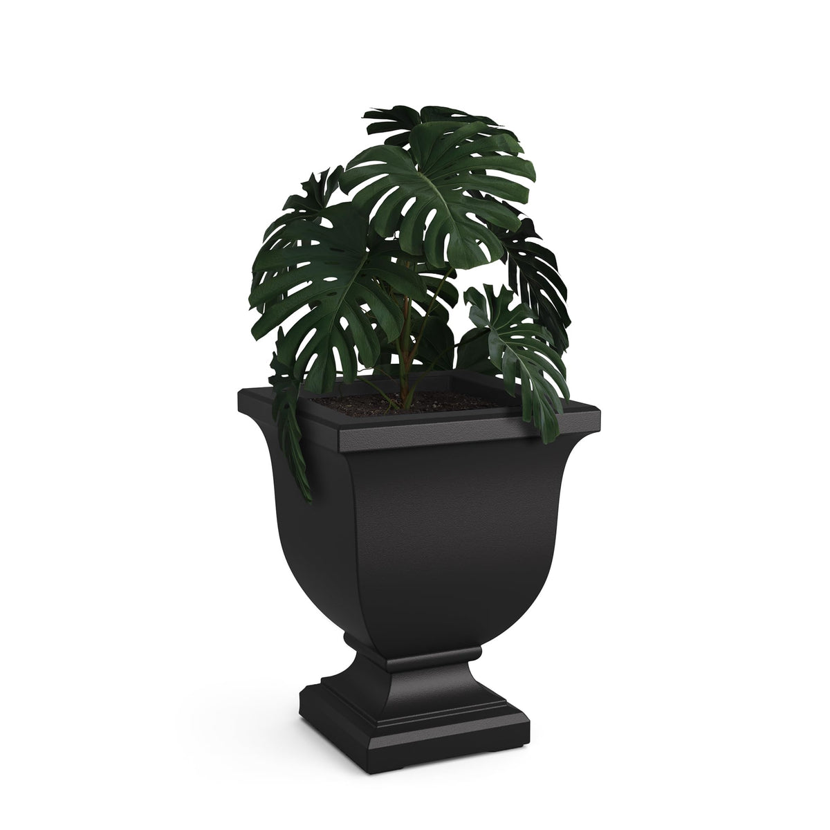 Inc. Augusta 20in Tall Planter - Black - 15in L x 15in W x 20in H - with Built-in Water Reservoir () by Mayne – 20in, 6 gallons, Polyethylene (PE), Black, Model 5893-B