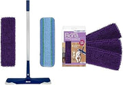 Bona Pet System Premium Pet Microfiber Mop for Multi-Surface Floors + Pet Microfiber Sweeping Pad 3 Pack
