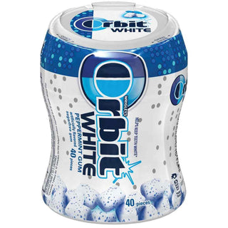 White Peppermint Soft Chew Gum by Orbit – 40 ct", White, Pack of 24