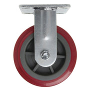 Rigid Plate Caster Red Polyurethane - 6" Dia by HUBERT – Red, Model RGAZ620P-1