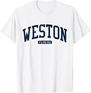 Weston Florida FL College University Style Navy T-Shirt