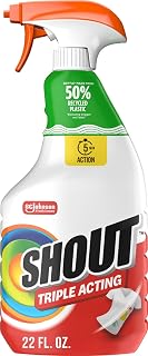SHOUT Triple-Acting Active Enzyme Laundry Stain Remover Spray, 22oz