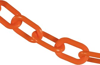 Mr. Chain Plastic Barrier Chain, Orange, 500 ft Length (51012-500)