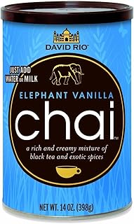 David Rio Elephant Vanilla Chai Mix - 14 oz. Canister-CASE OF 6 CANS