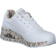 Street Womens by Skechers – 6.5, Faux Leather, White/Rose Gold New, Model 155506 WTRG