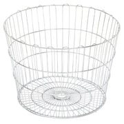 Dump Bin Round Chrome Wire - 20"Dia x 32 1/2"H by HUBERT – 20"Dia x 32 1/2"H, Metal, Silver