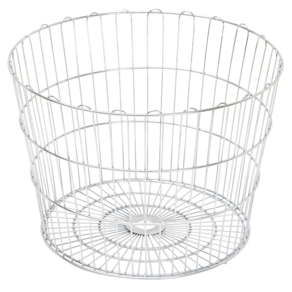 Dump Bin Round Chrome Wire - 20"Dia x 32 1/2"H by HUBERT – 20"Dia x 32 1/2"H, Metal, Silver